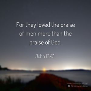 John 12:43 KJV